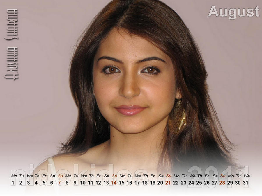 Model and Actress Anushka Sharma Calendar 2011