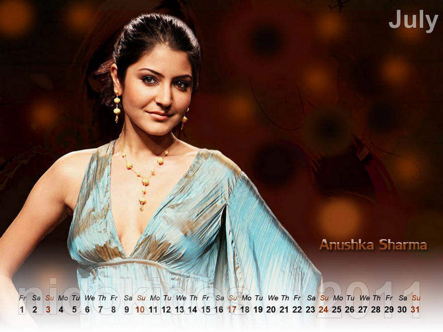 Model and Actress Anushka Sharma Calendar 2011