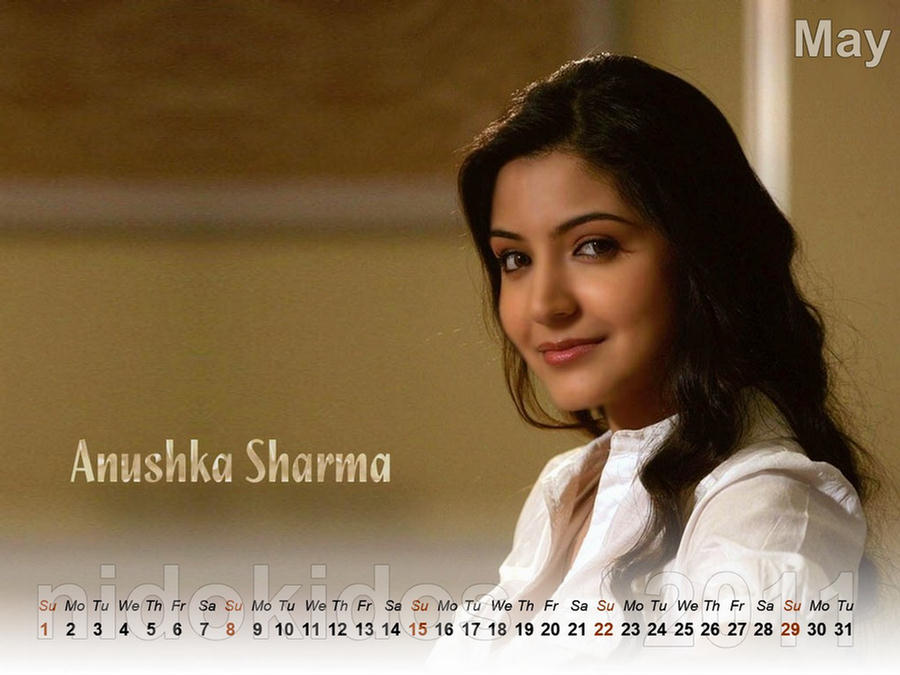 Model and Actress Anushka Sharma Calendar 2011