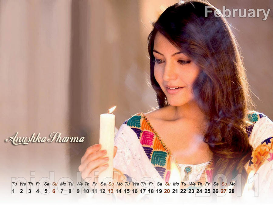 Model and Actress Anushka Sharma Calendar 2011