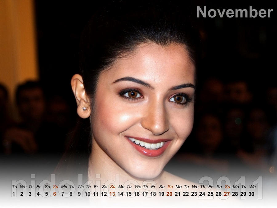 Model and Actress Anushka Sharma Calendar 2011