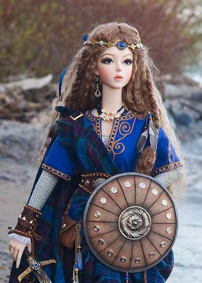 Arwyn a Celtic Warrior Maiden BJD