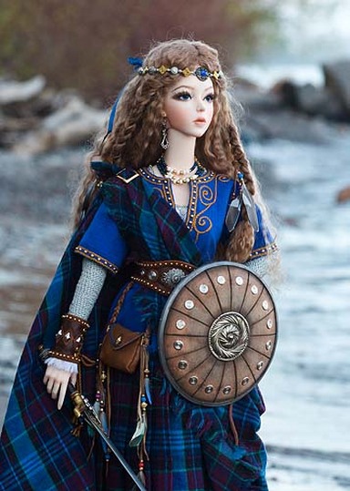 Arwyn a Celtic Warrior Maiden BJD