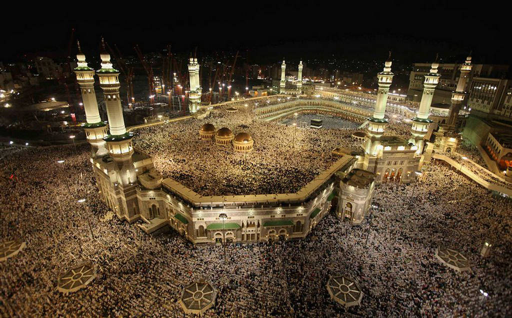 Makkah Aerial View  Glowing Images