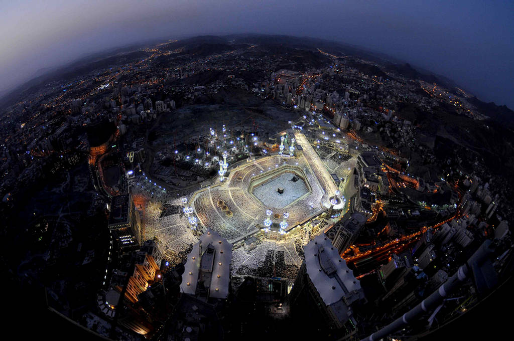 Makkah Aerial View  Glowing Images