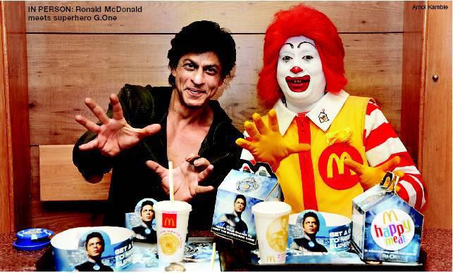 Shahrukh Khan McDonalds  RA One Happy Meals