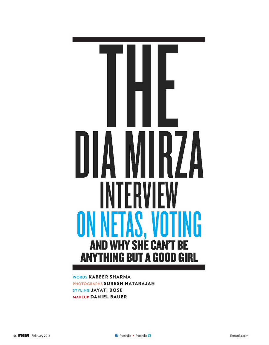 Dia Mirza FHM Magazine  HQ Scans