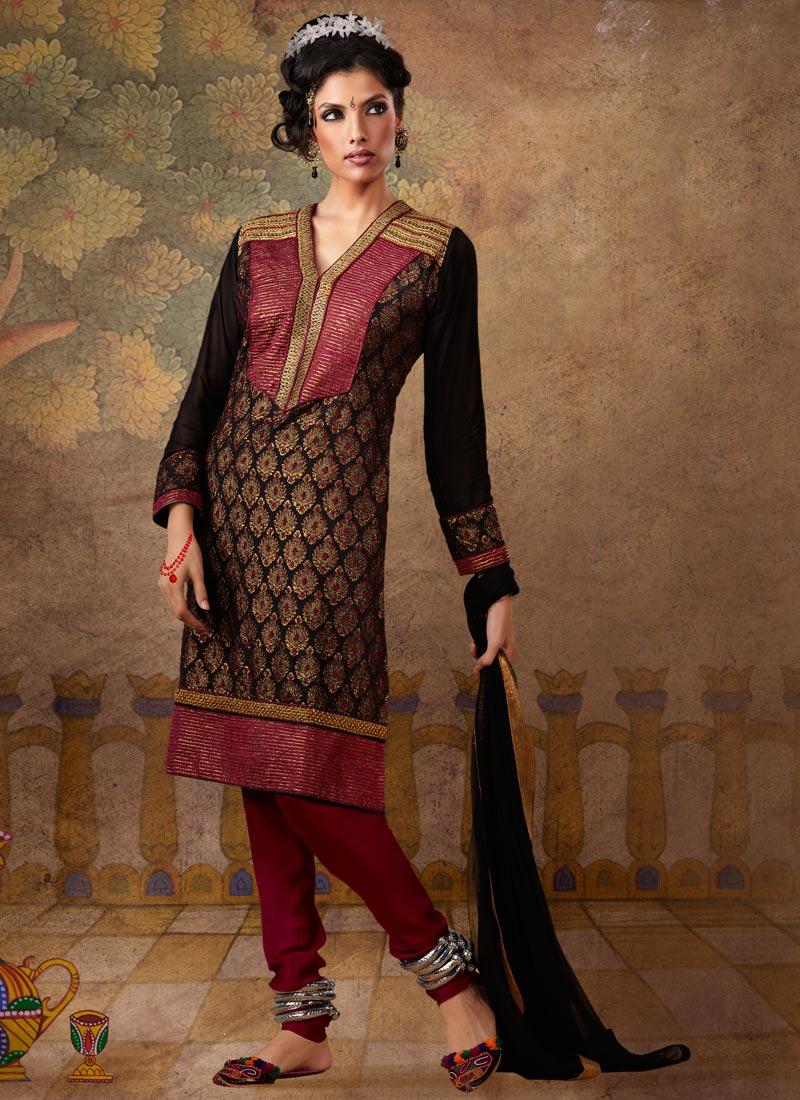 Indian Party Wear Churidar Salwar Kameez Suit