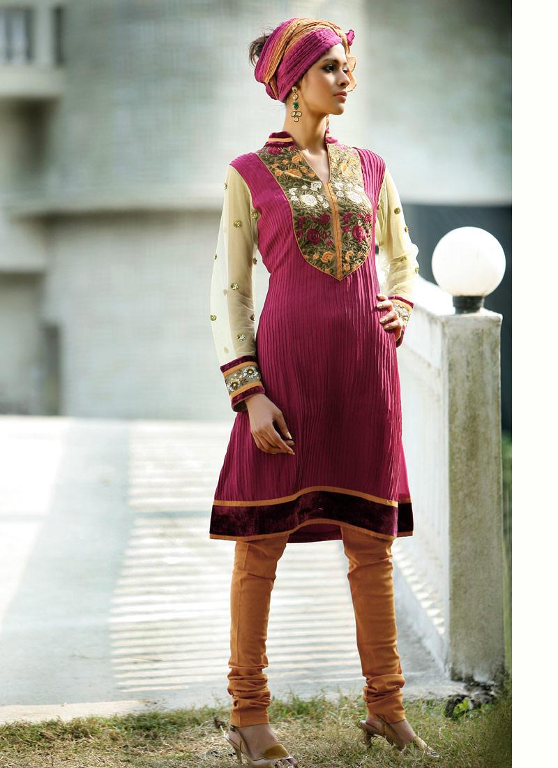 Indian Party Wear Churidar Salwar Kameez Suit