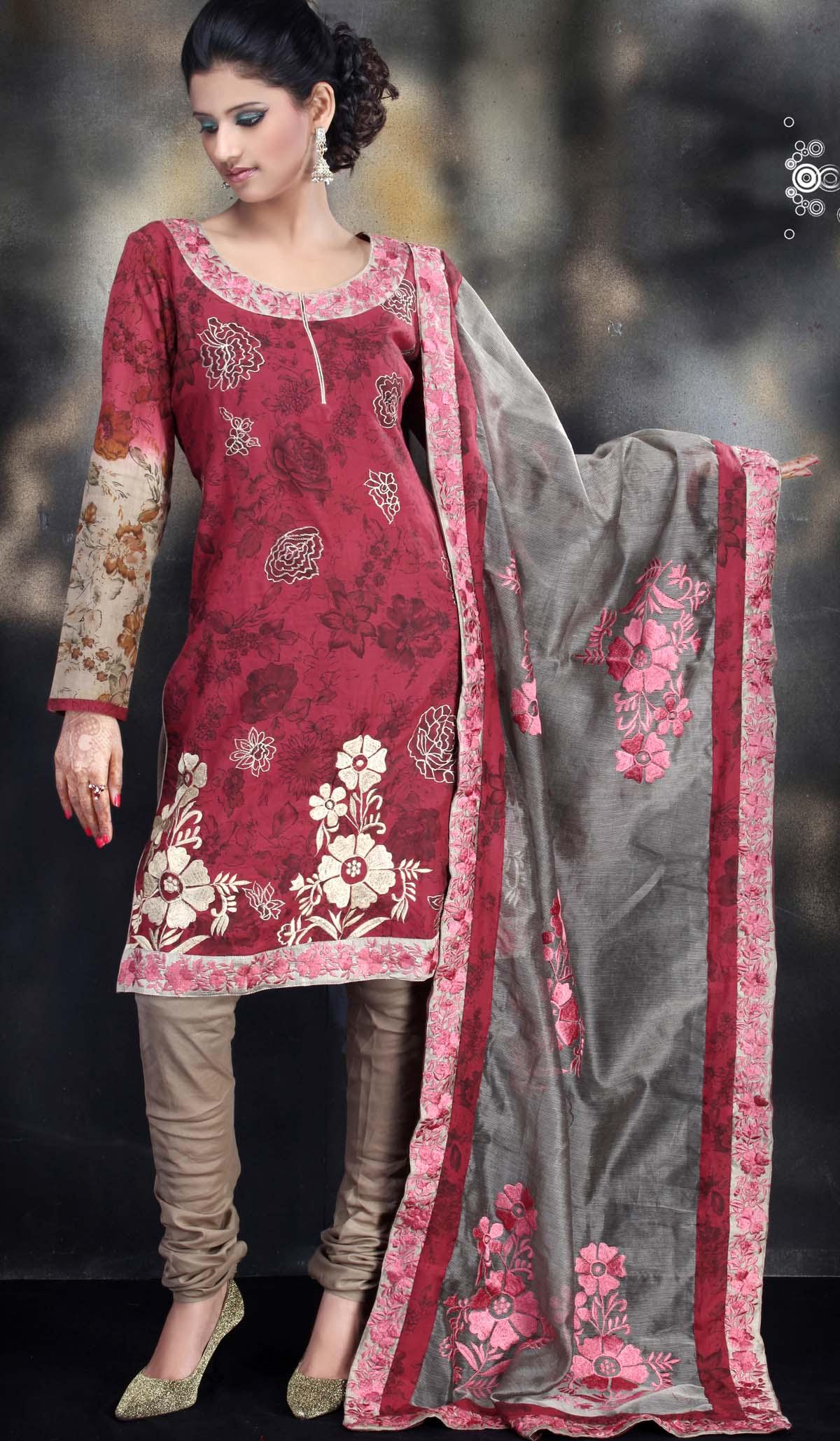 Indian Party Wear Churidar Salwar Kameez Suit