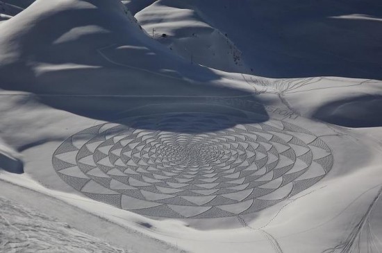 302295xcitefun snow artworks 2 - Large Scale Snow Circles - Frozen Artwork