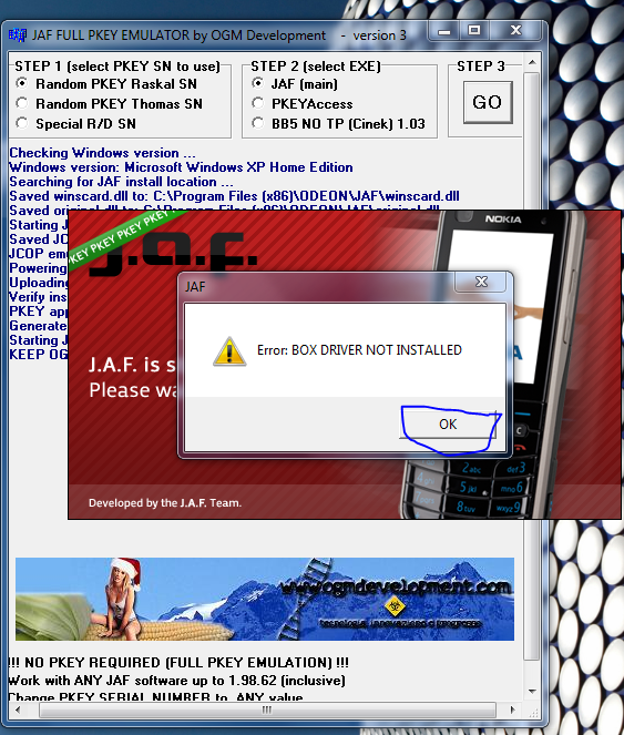 Download jaf setup 1.98.62 for jaf box