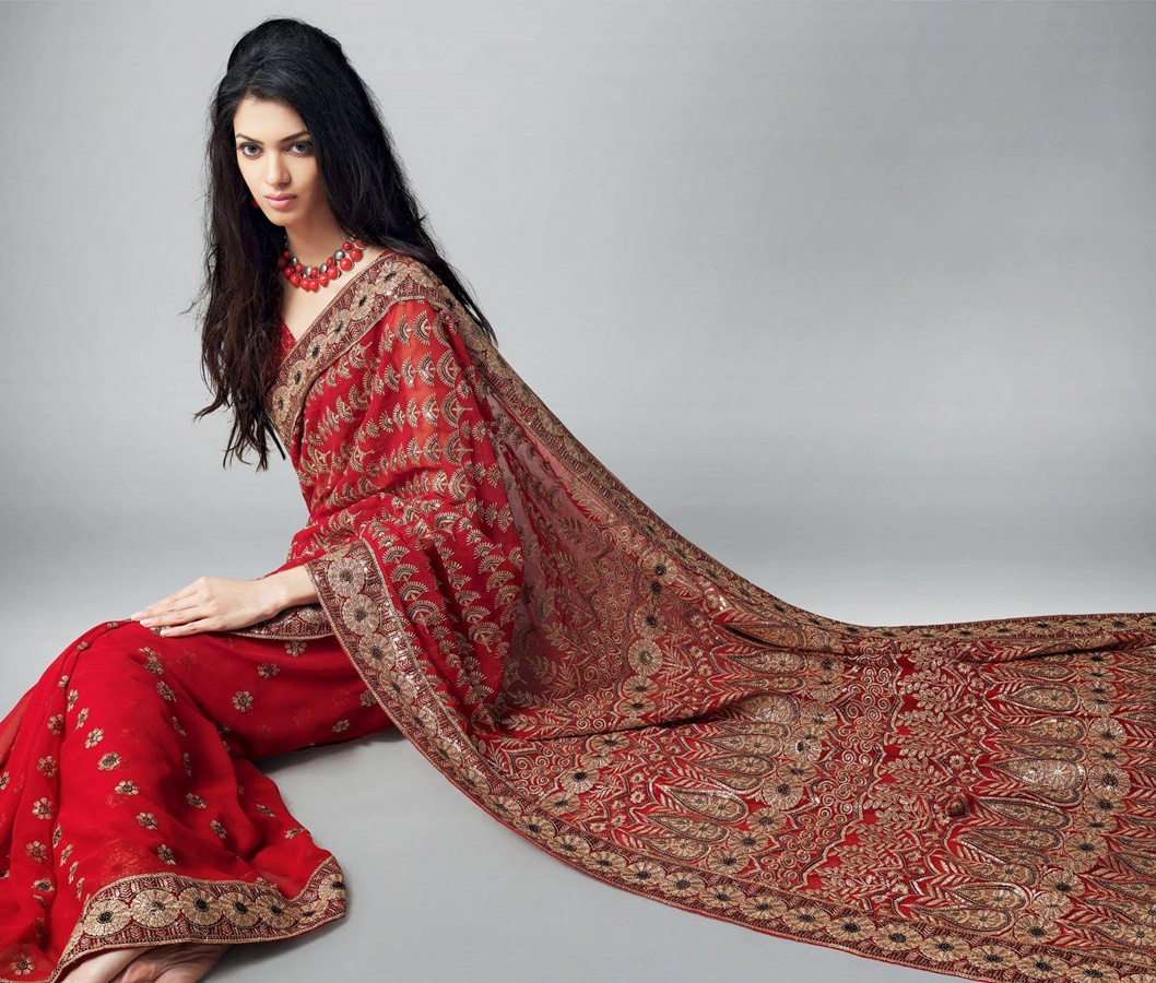 New Year Embellished Velvet Pallu Saree For Girls - XciteFun.net1058 x 900