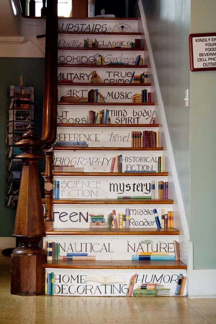 Painted Book Staircase - XciteFun.net