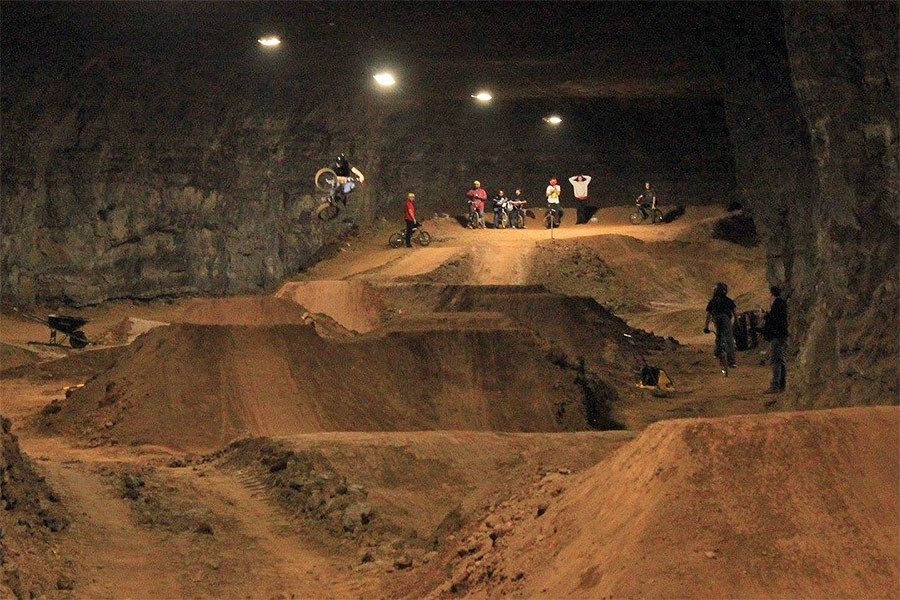 underground mountain bike park