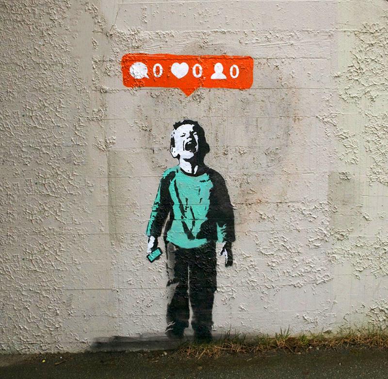 Nobody Likes Me Social Media Artwork by Banksy