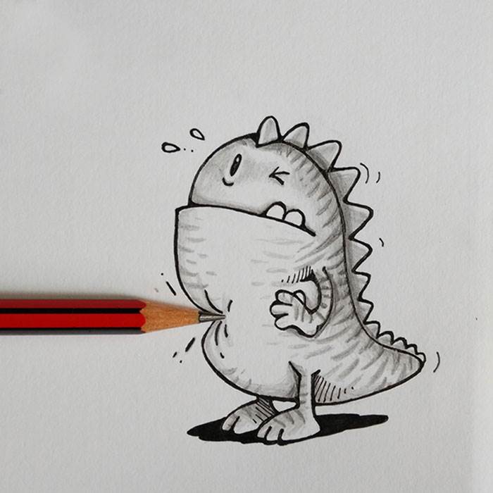 Adorable Dragon Doodle - XciteFun.net