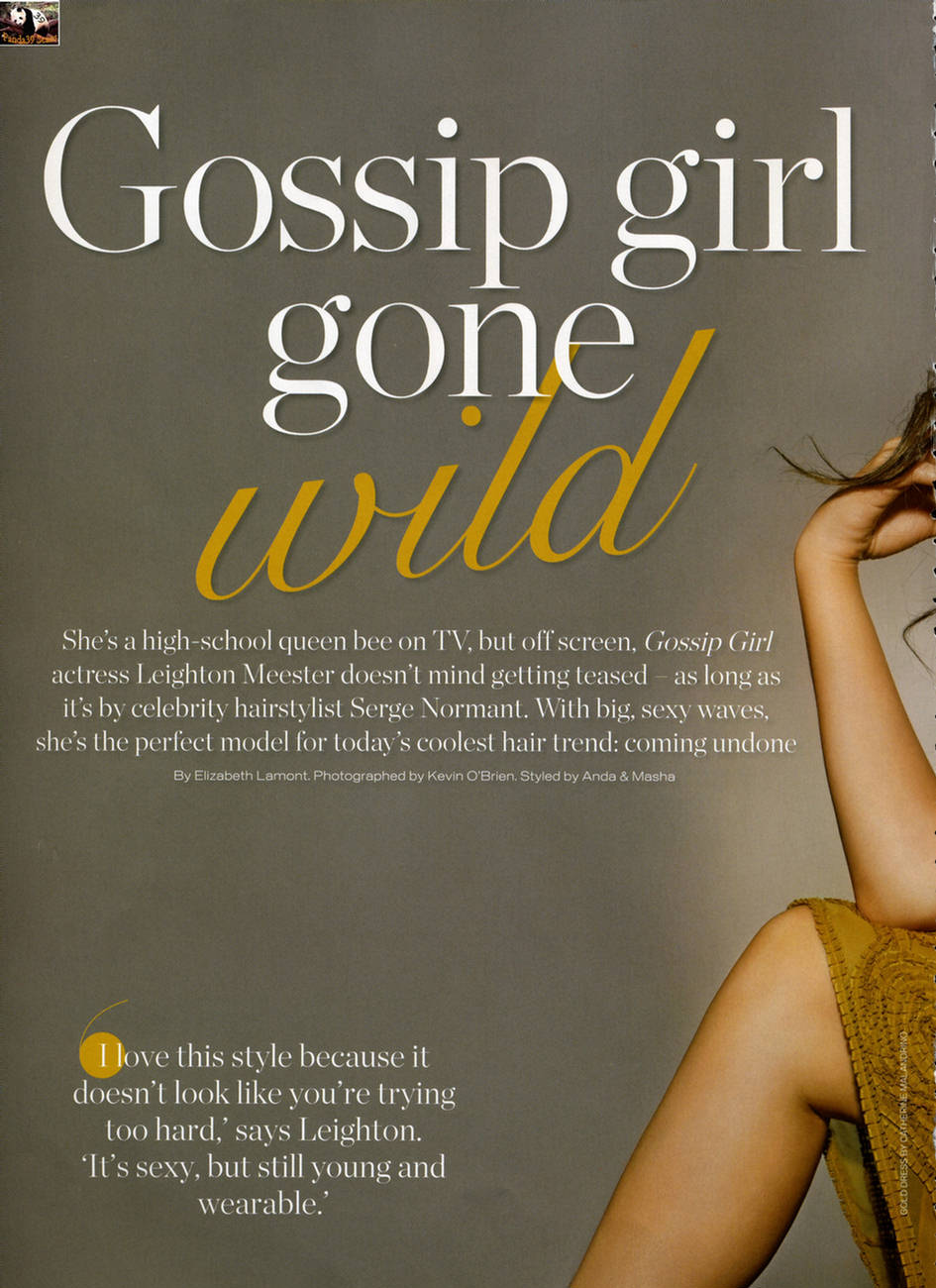 Leighton Meester Gossip Girl Gone Wild Instyle Magazine Aug