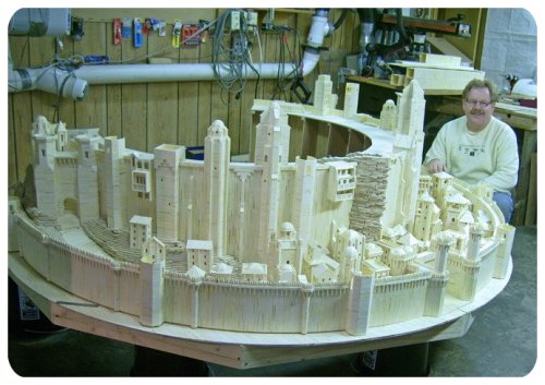 Minas Tirith Matchstick Model from Lord of the Rings - XciteFun.net