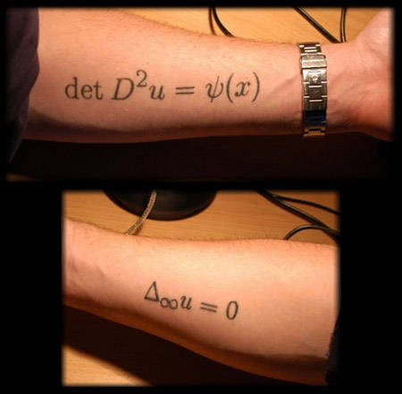 Self-Identified Math Geeks - Awesome Tattoo - XciteFun.net