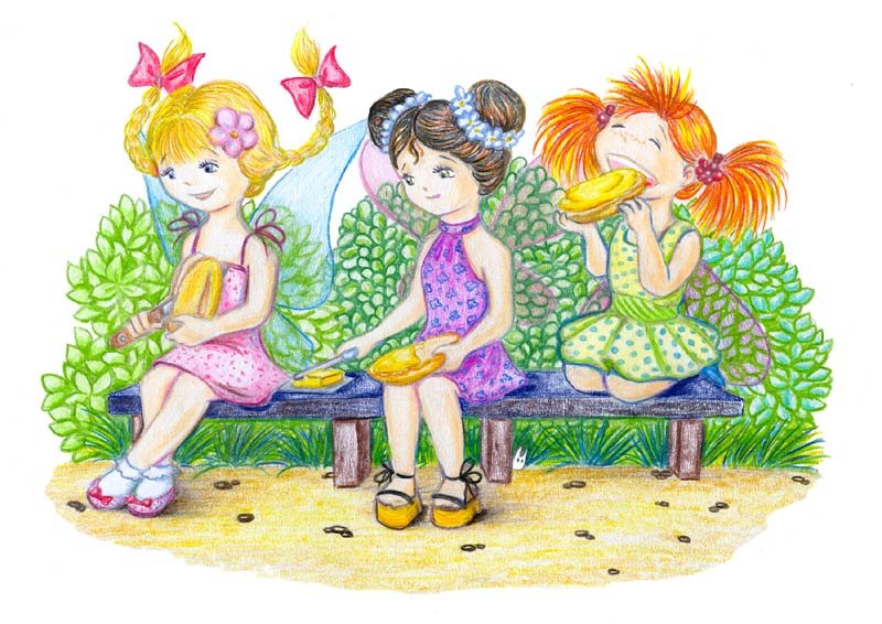 Верные подружки в садике живут. Три феечки сидели на скамеечке. Девочка рисунок для детей. 3 Девочки рисунок. Подружки БОЛТУШКИ.