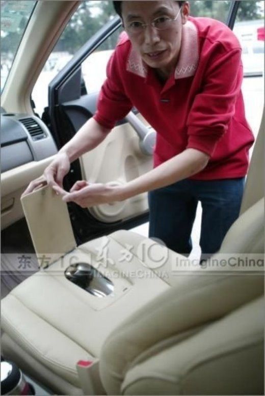 Toilet chair inside a CAR???? Ufffff these Chinese designers - XciteFun.net