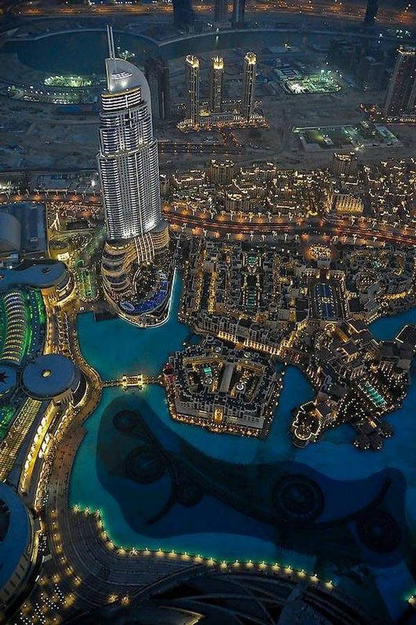 Burj Khalifa Lighten Up The UAE - Night View - XciteFun.net