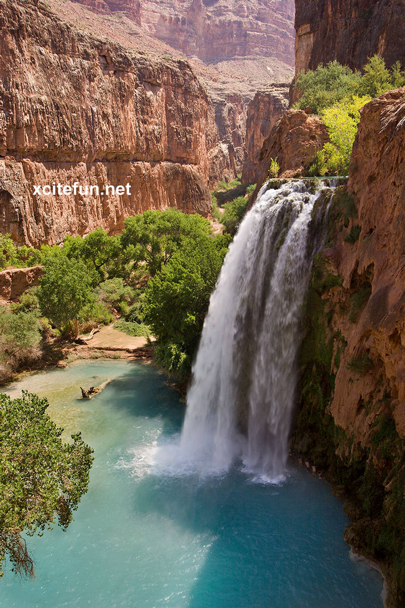 Havasu Creek - Rich Colored Waterfalls - XciteFun.net