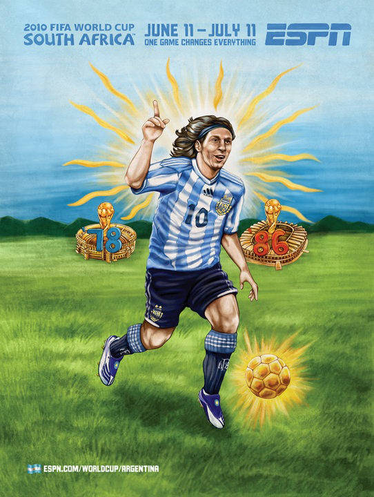 ESPN Artistic Murals - FIFA World Cup 2010 Team Posters - XciteFun.net