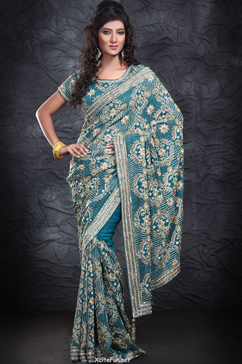 Perfect Heavy work Saree for Bridal Wear - XciteFun.net