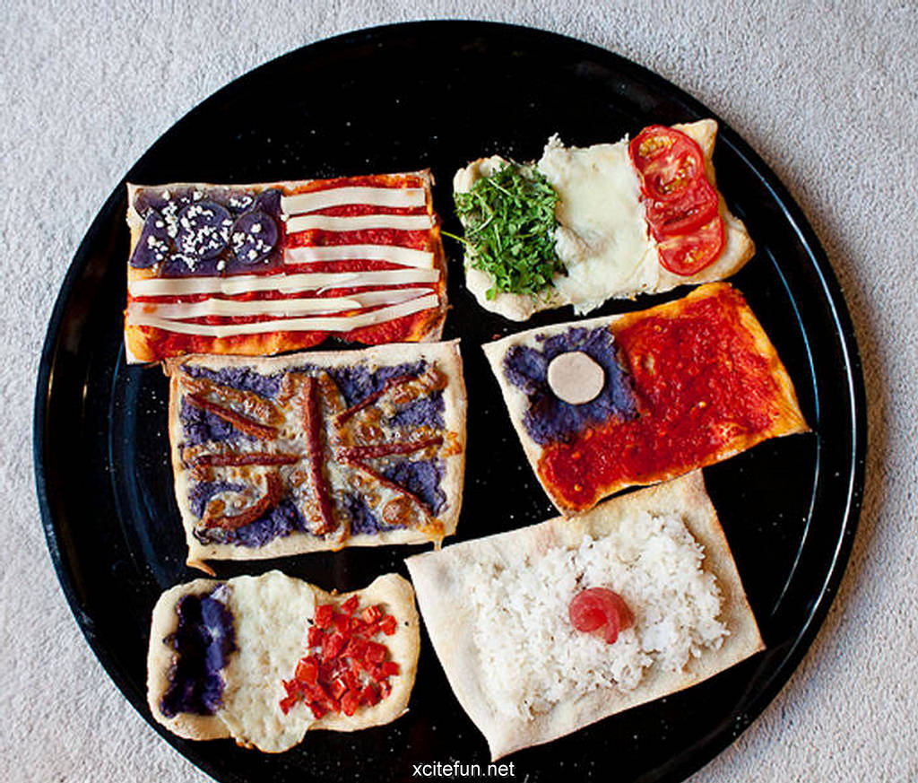 Flag Pizza - Tasty Flag Pizza - XciteFun.net