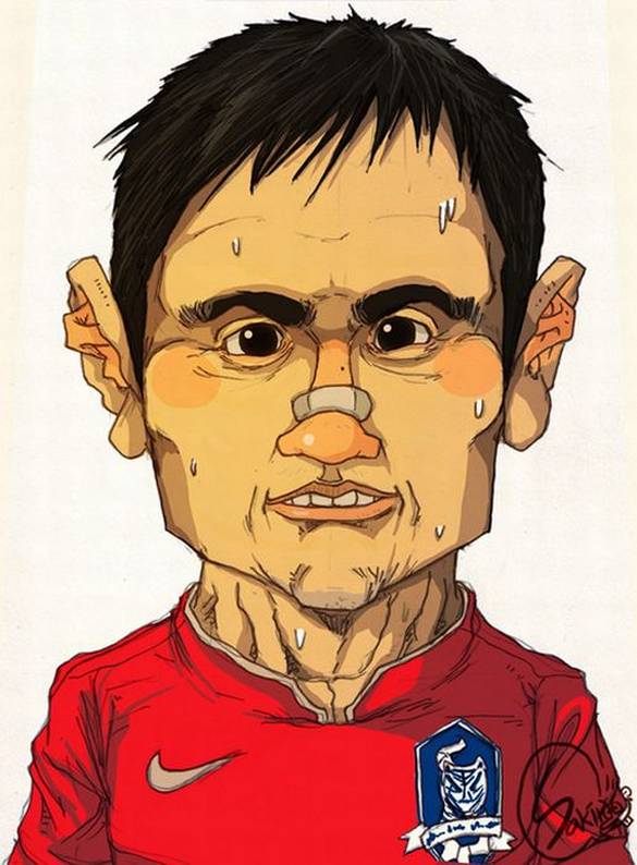 Soccer Players Colorful Caricatures - XciteFun.net