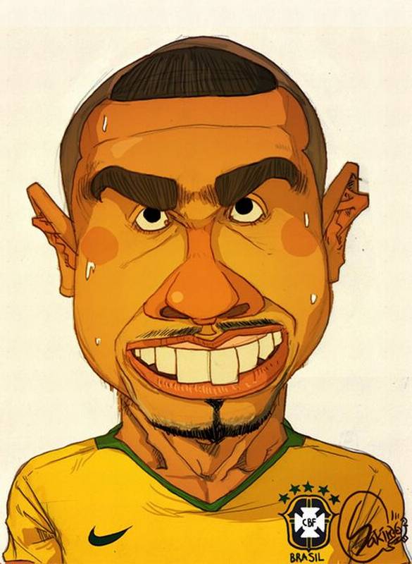 Soccer Players Colorful Caricatures - XciteFun.net