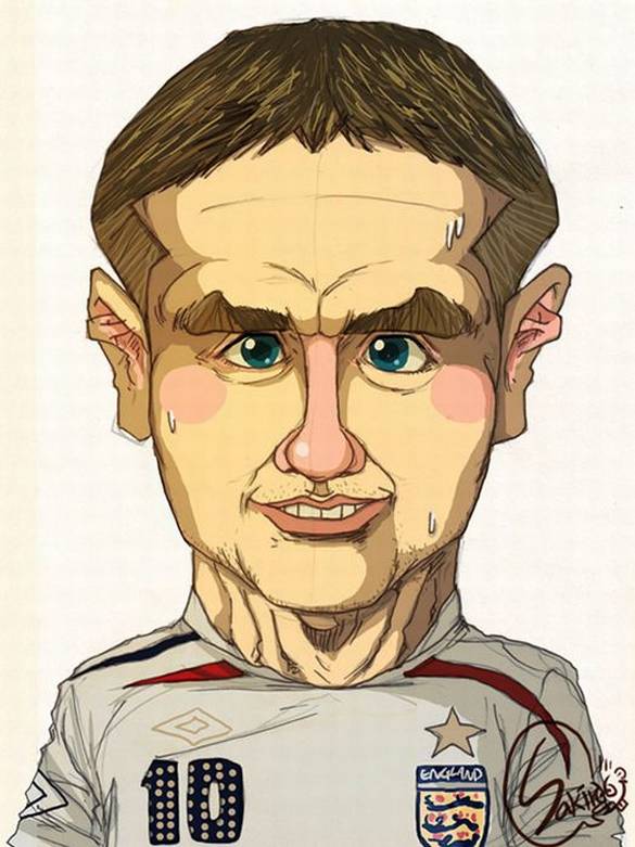 Soccer Players Colorful Caricatures - XciteFun.net