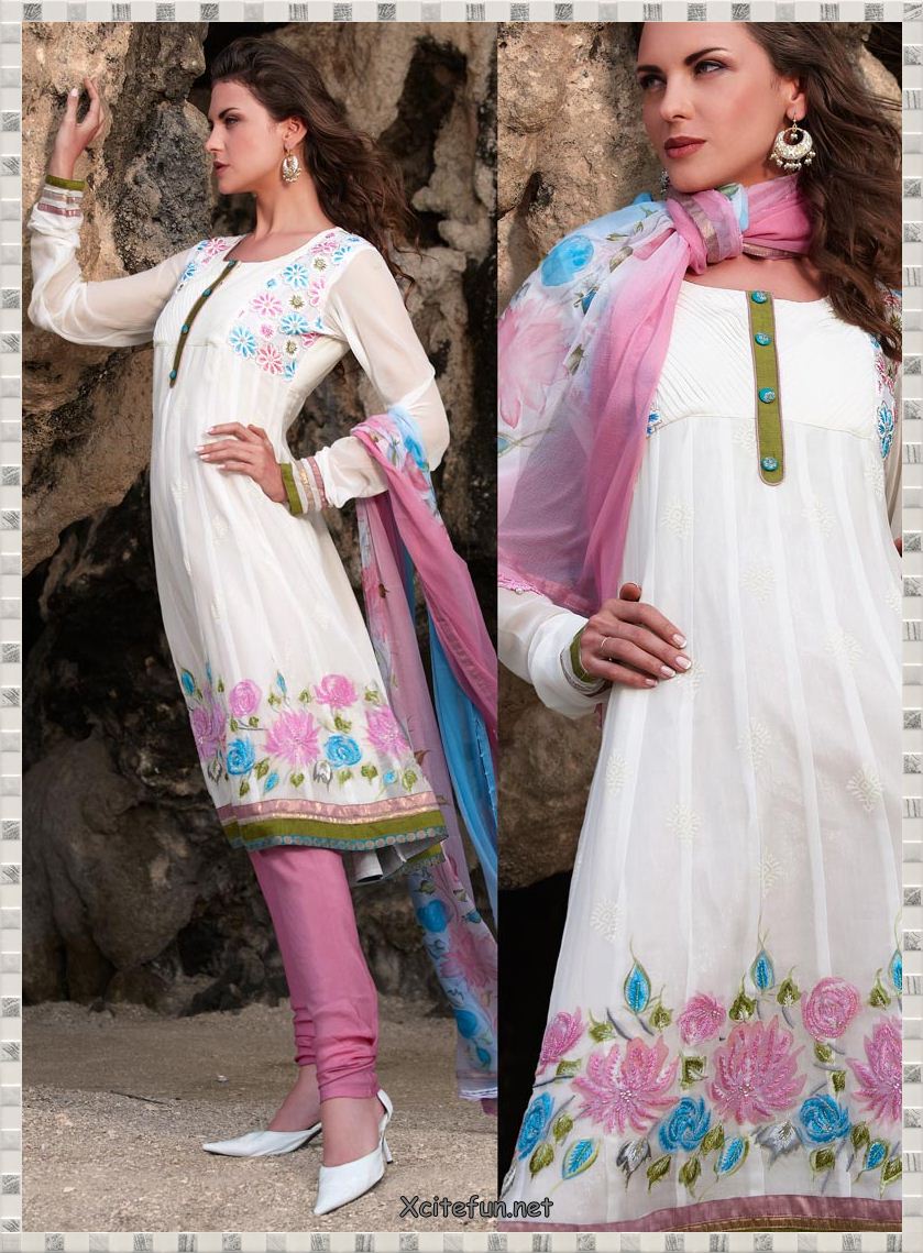 chiffon umbrella churidar