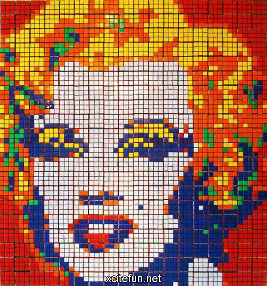 Rubik Cubes Portraits - Twisted Artworks - XciteFun.net