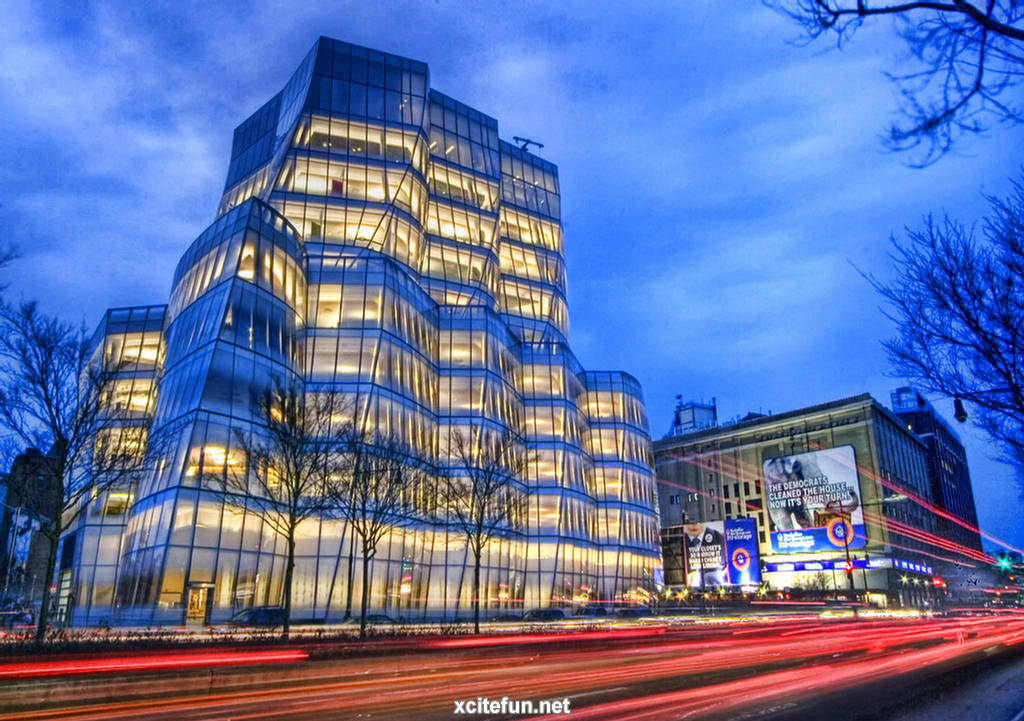 IAC Building Colorful Lighting Building XciteFun net