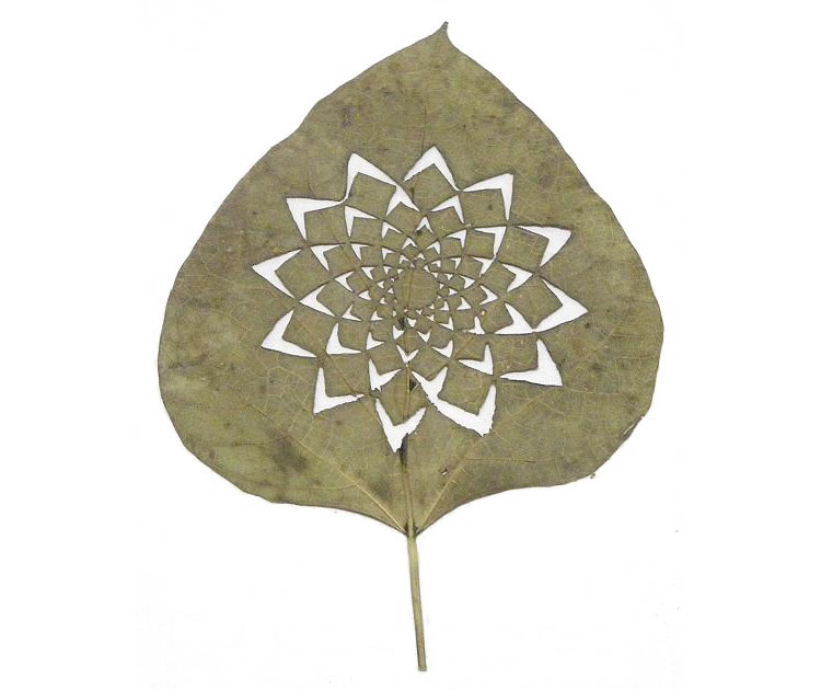 leaf impression art