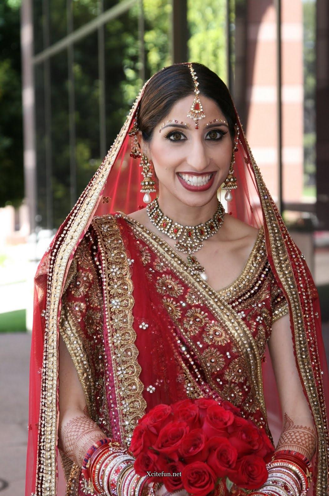 Indian Bridal Traditional Dress jewelry And Makeup - XciteFun.net