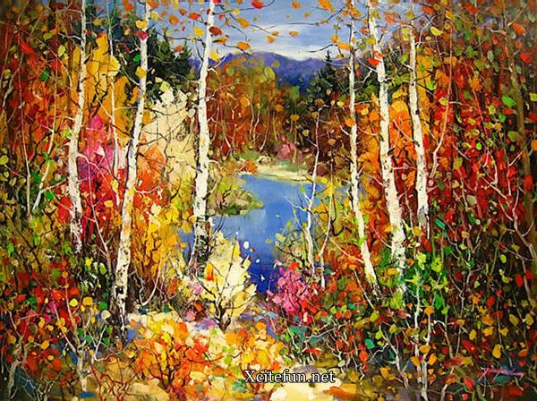 Colorful Water Painting of Nature - XciteFun.net