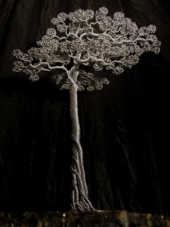 Aluminum Wire Tree Sculpture - XciteFun.net