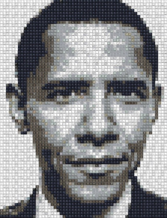 Pixelated Portraits With Keyboard Keys - XciteFun.net