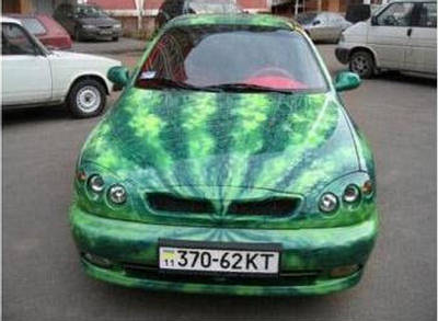 Watermelon Themed Car - XciteFun.net