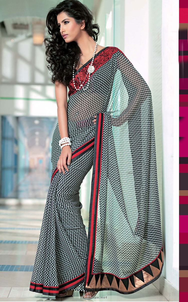 Exquisite Chiffon Casual Wear Printed Sarees - XciteFun.net