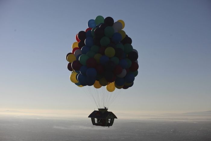 UP Movie Flying House In Real Life - XciteFun.net