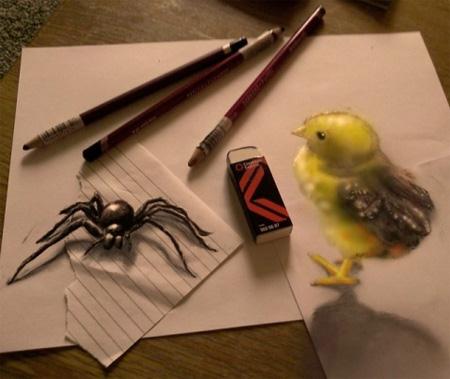 3D Creative Illusion Creative Pencil Drawings - XciteFun.net