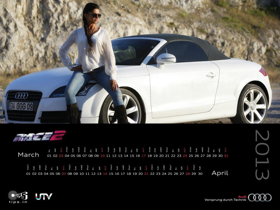 Audi India Calendar 2013 with Race 2 Stars