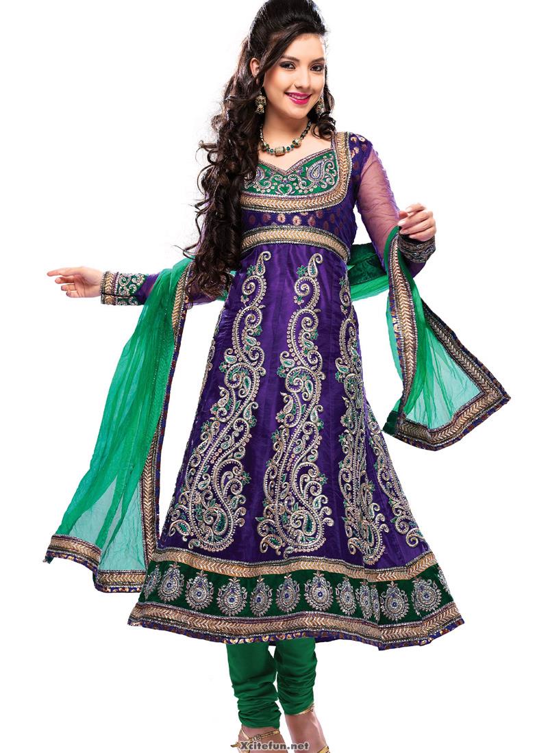 chiffon material frock design