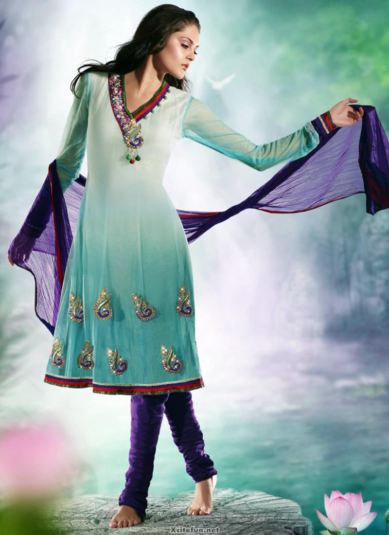 silk full frock design