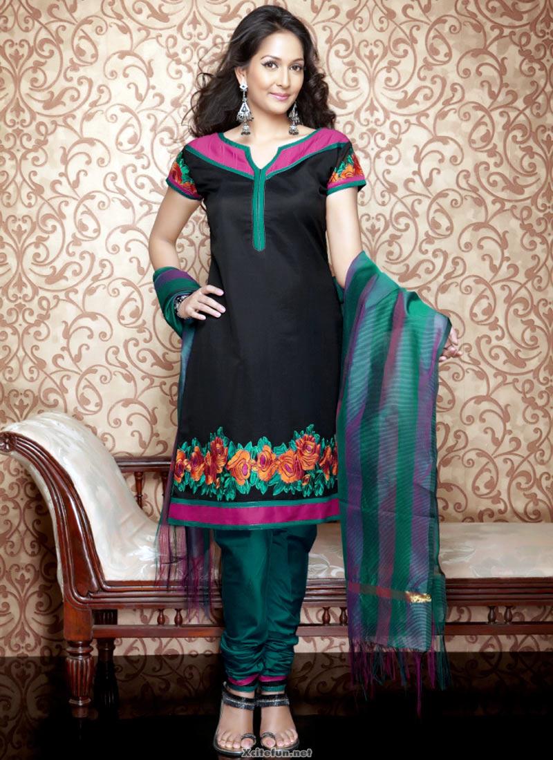 silk full frock design